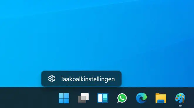 Wndows 11 taskbar no context