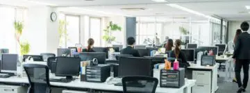 computers in office space