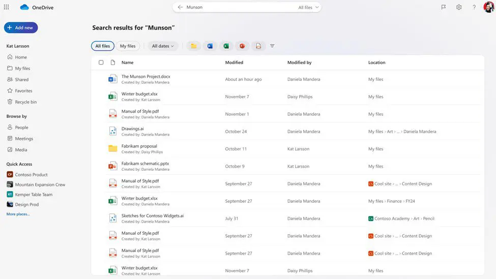 Onedrive search