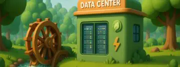 Green data center in forest