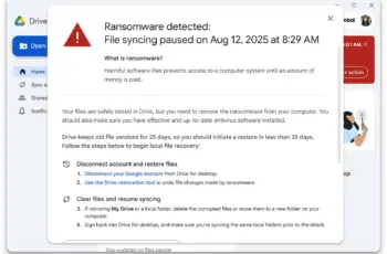 Google Drive Uses AI to Detect Active Ransomware Attacks