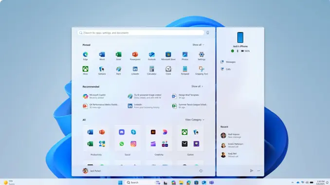 Microsoft Tests Responsive Start Menu for Windows 11