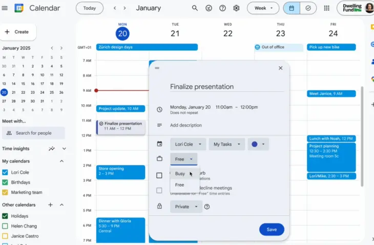 Google Calendar Can Mark Tasks as Meetings