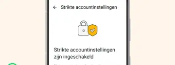 Strict account settings WhatsApp