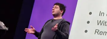 Oguz Ulgen at the PyTorch Conference in Paris.