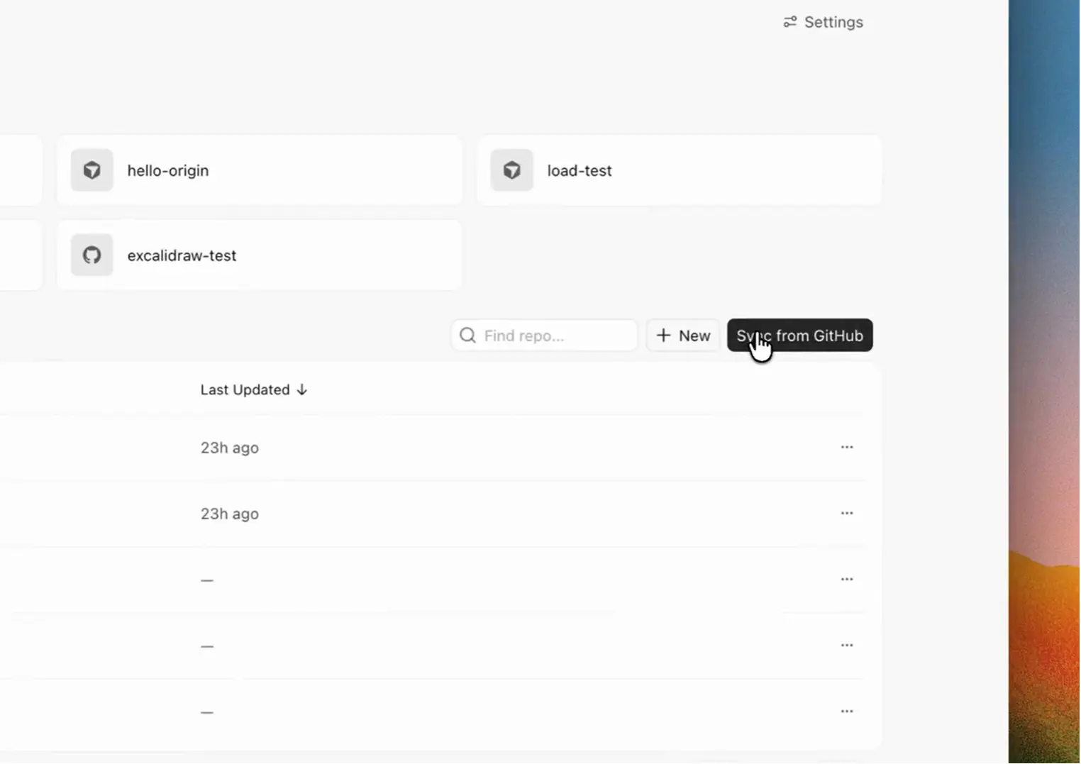 Sync Github