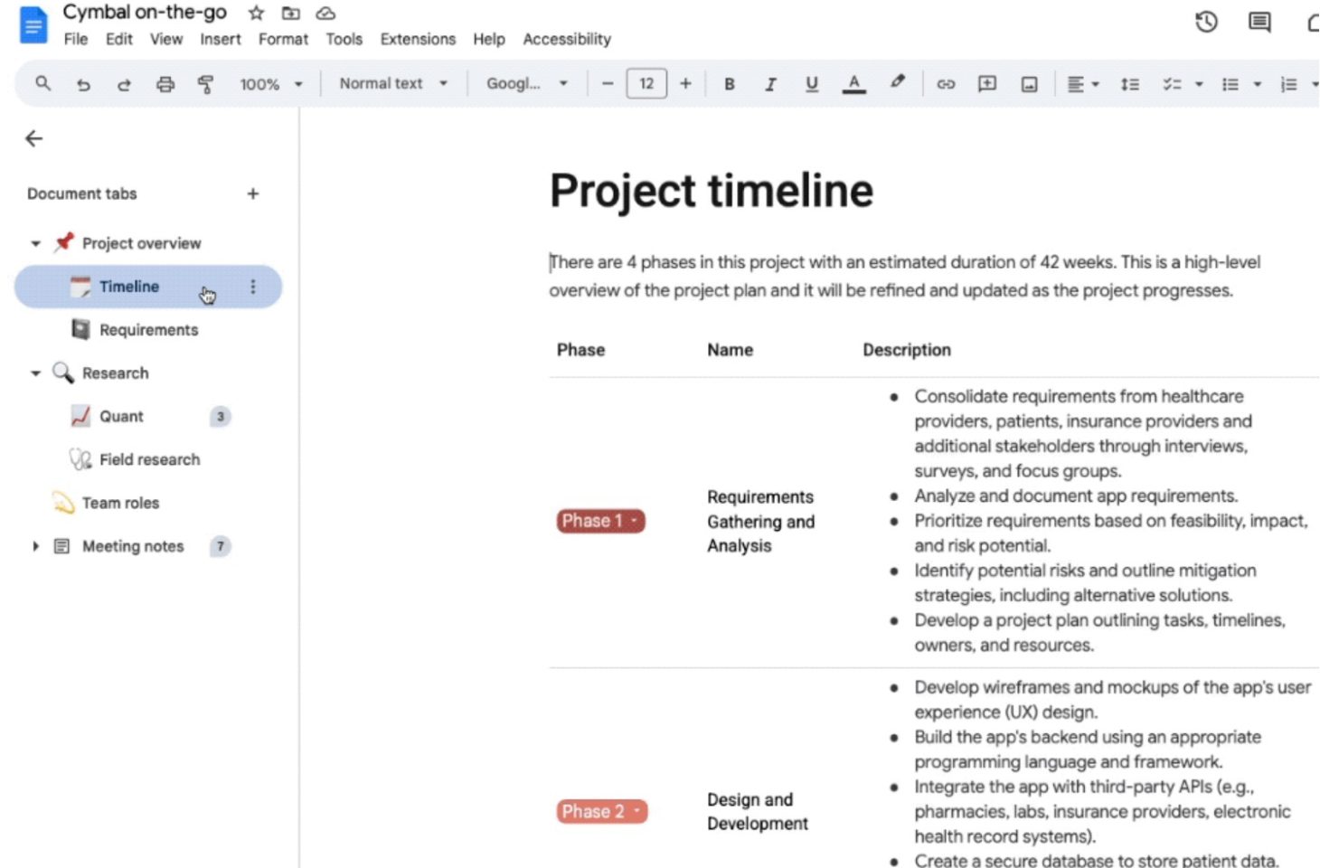 Google brings more structure to Google Docs with document tabs