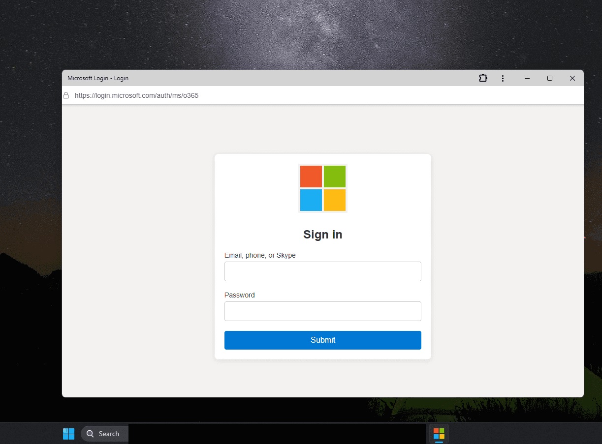 phishing via pwa